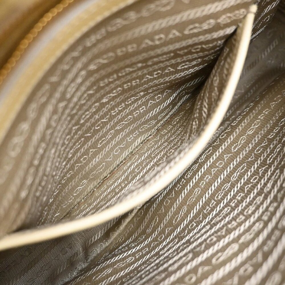 PRADA MILANO 2Way Shoulder Hand Bag Promenade Saffiano Leather Yellow 76EG323 - Picture 12 of 16